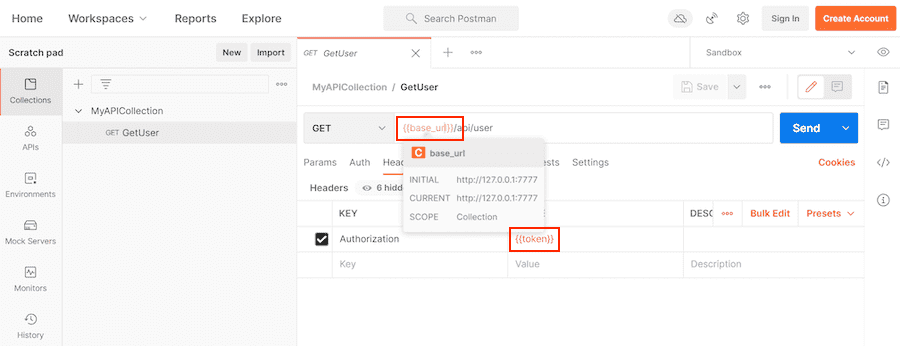 使用变量编辑请求视图